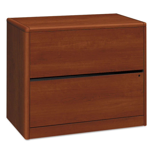 HON 10700 Series Locking Lateral File, 2 Legal/Letter-Size File Drawers, Cognac, 36" x 20" x 29.5"