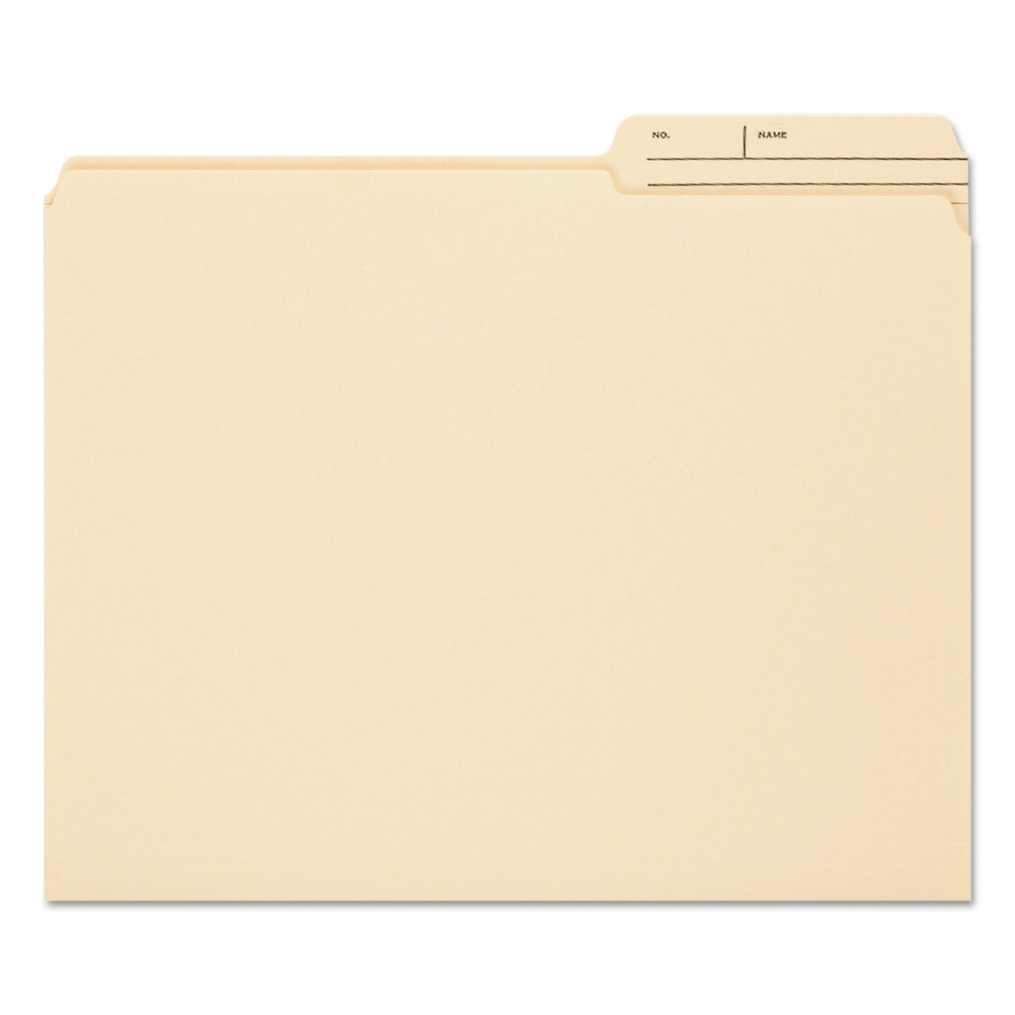 Smead Reinforced Guide Height File Folders, 2/5-Cut Printed Tabs: Right Position, Letter Size, 0.75" Expansion, Manila, 100/Box