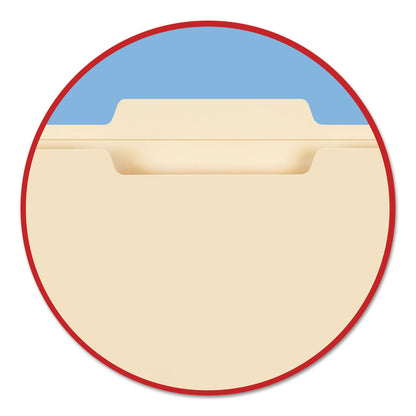 Smead Reinforced Tab Manila File Folders, 1/3-Cut Tabs: Center Position, Letter Size, 0.75" Expansion, 11-pt Manila, 100/Box