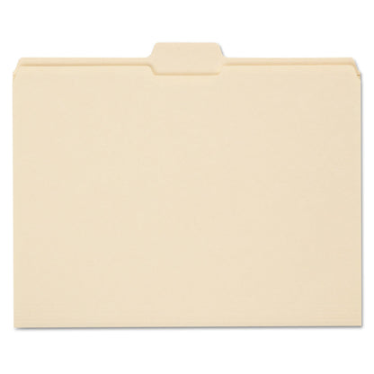 Smead Reinforced Tab Manila File Folders, 1/5-Cut Tabs: Assorted, Letter Size, 0.75" Expansion, 11-pt Manila, 100/Box