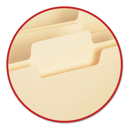 Smead SuperTab Reinforced Guide Height Top Tab Folders, 1/3-Cut Tabs: Assorted, Legal Size, 0.75" Expansion, Manila, 100/Box