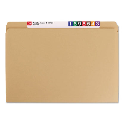 Smead Heavyweight Kraft File Folder, Straight Tabs, Legal Size, 0.75" Expansion, 11-pt Kraft, Brown, 100/Box