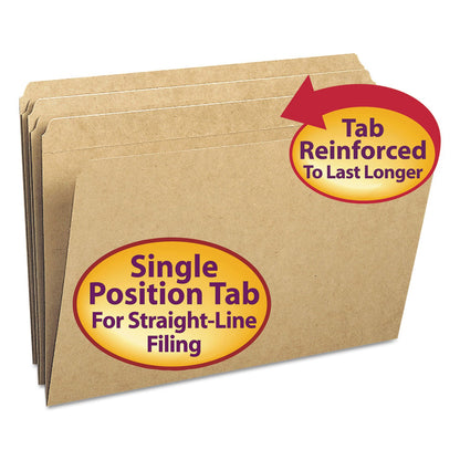 Smead Heavyweight Kraft File Folder, Straight Tabs, Legal Size, 0.75" Expansion, 11-pt Kraft, Brown, 100/Box
