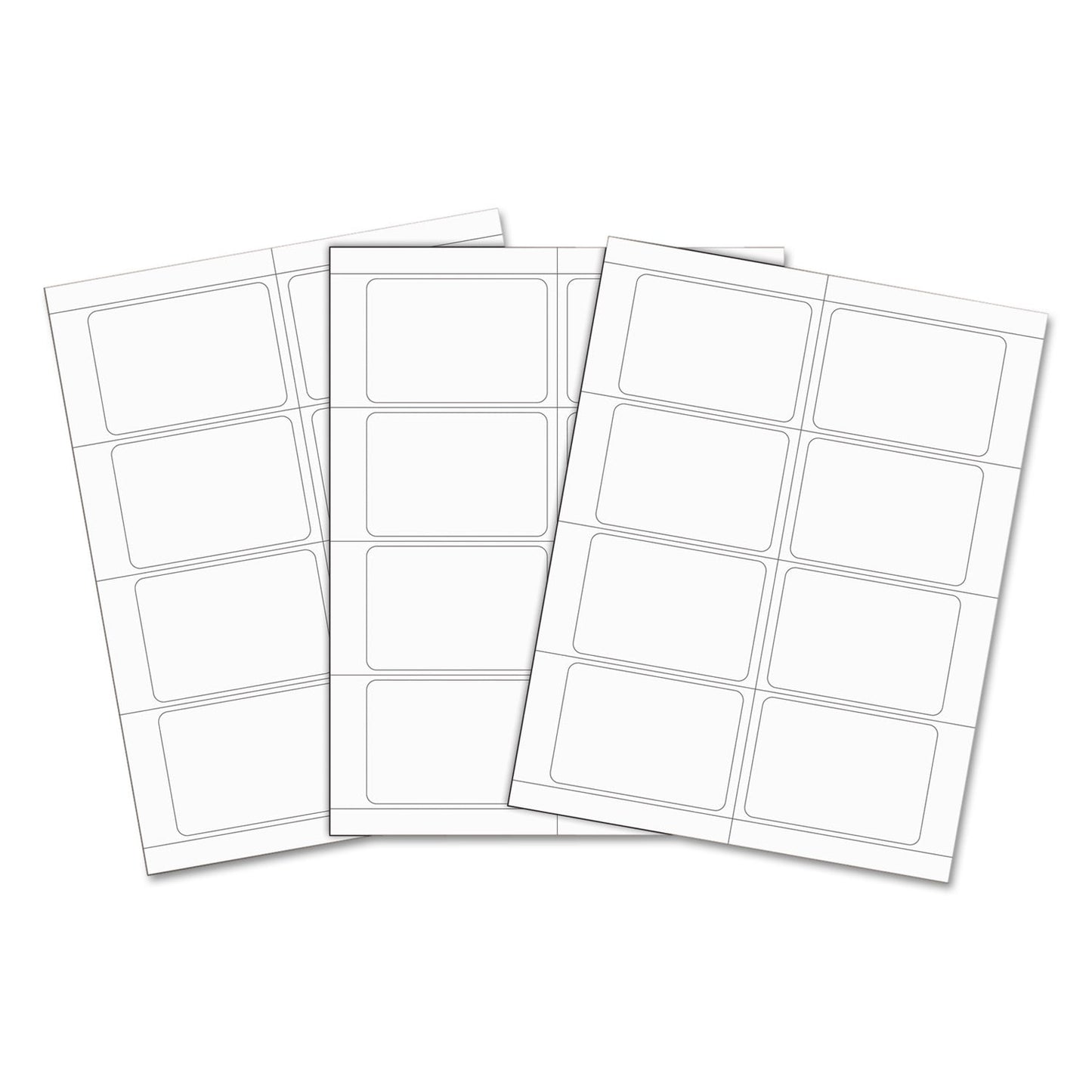 C-Line Laser Printer Name Badges, 3 3/8 x 2 1/3, White, 200/Box