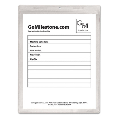C-Line Clear Vinyl Shop Ticket Holders, Both Sides Clear, 50 Sheets, 9 x 12, 50/Box