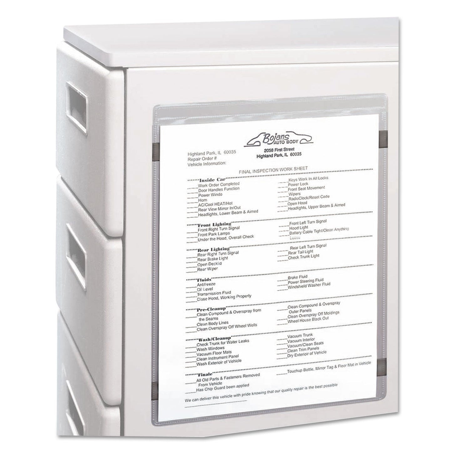 C-Line Magnetic Shop Ticket Holders, Super Heavyweight, 50 Sheets, 9 x 12, 15/Box