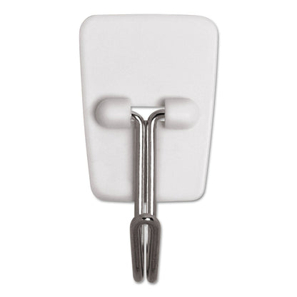 Command General Purpose Wire Hooks, Small, 0.5 lb Cap, White, 3 Hooks and 6 Strips/Pack