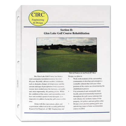 C-Line Standard Weight Polypropylene Sheet Protectors, Non-Glare, 2", 11 x 8.5, 50/Box