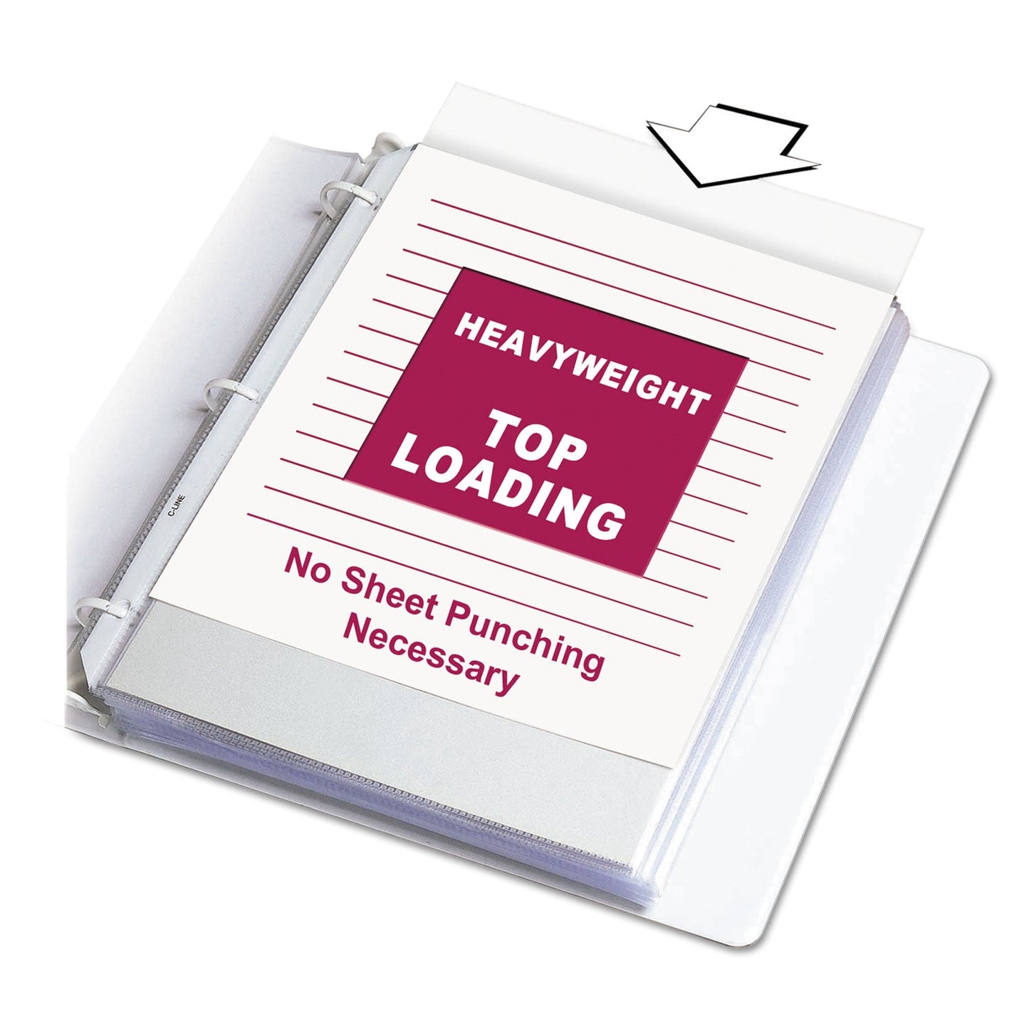 C-Line Heavyweight Polypropylene Sheet Protectors, Non-Glare, 2", 11 x 8.5, 100/Box