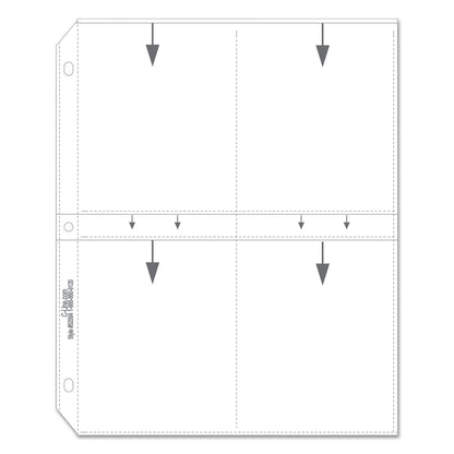 C-Line Clear Photo Pages for Eight 3.5 x 5 Photos, 3-Hole Punched, 11.25 x 8.13, 50/Box