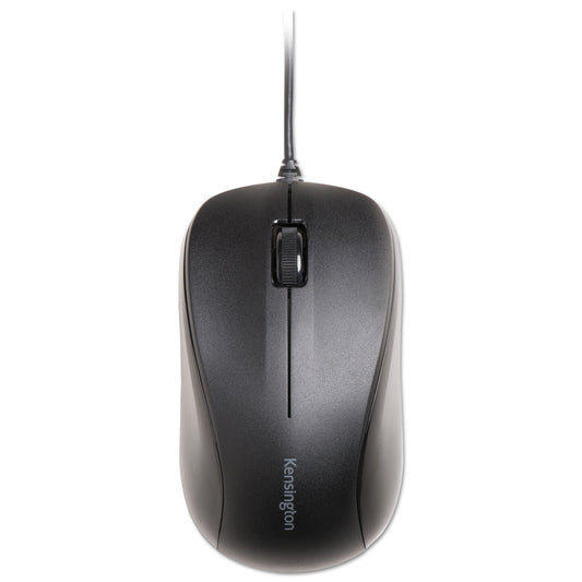 Kensington Wired USB Mouse for Life, USB 2.0, Left/Right Hand Use, Black