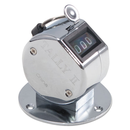 Bates Tally II Desk Model Tally Counter, Registers 0-9999, Chrome