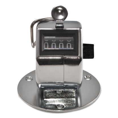 Bates Tally II Desk Model Tally Counter, Registers 0-9999, Chrome