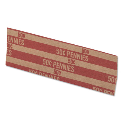 Pap-R Products Flat Coin Wrappers, Pennies, $.50, 1000 Wrappers/Box