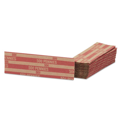 Pap-R Products Flat Coin Wrappers, Pennies, $.50, 1000 Wrappers/Box
