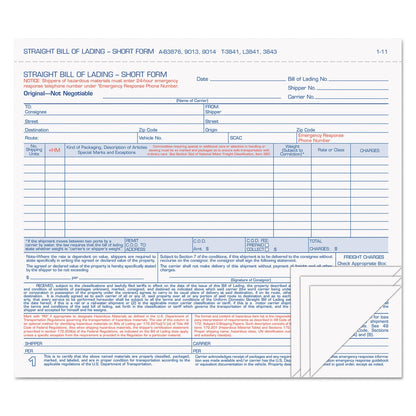TOPS Hazardous Material Short Form, Four-Part Carbonless, 8.5 x 7, 1/Page, 50 Forms