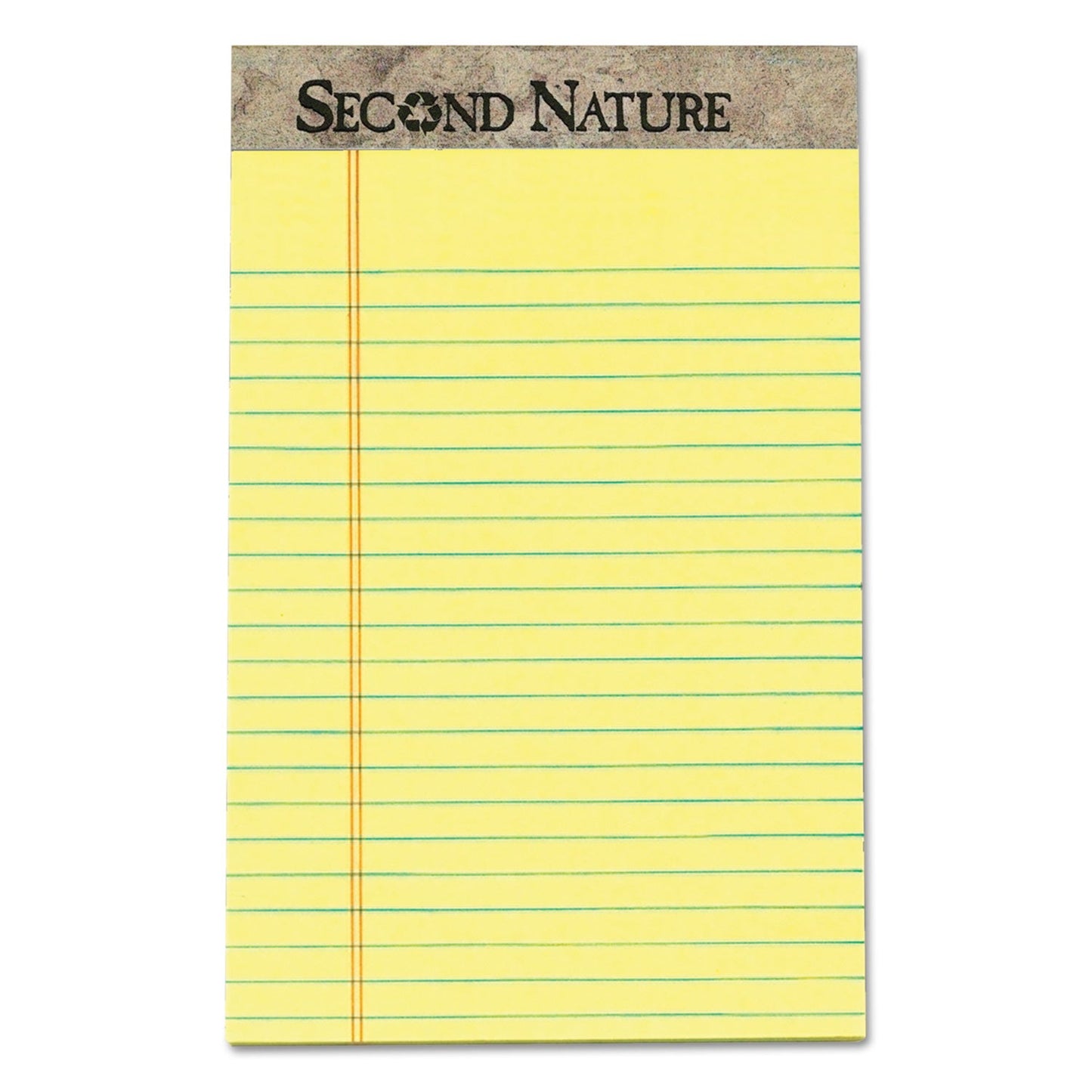 TOPS Second Nature Recycled Ruled Pads, Narrow Rule, 50 Canary-Yellow 5 x 8 Sheets, Dozen
