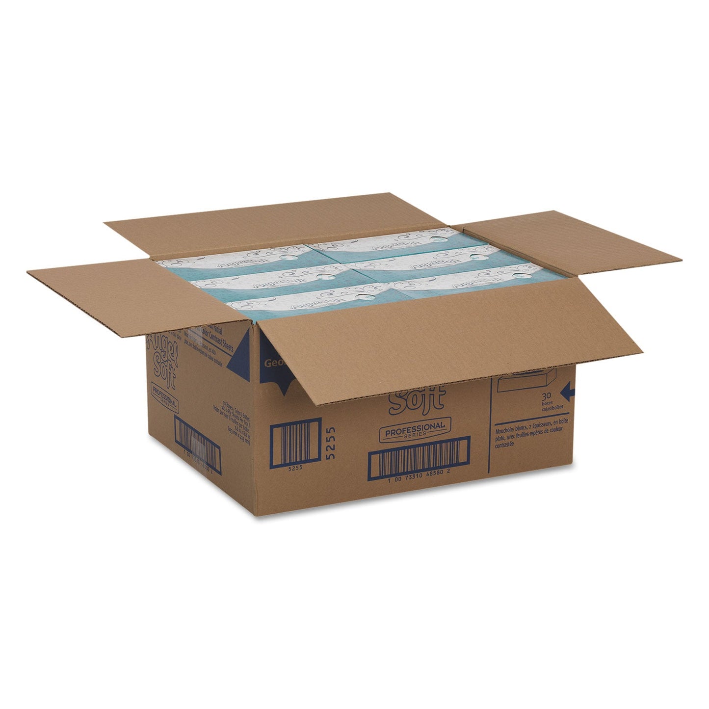 Georgia Pacific Premium Facial Tissues in Flat Box, 2-Ply, White, 100 Sheets, 30 Boxes/Carton