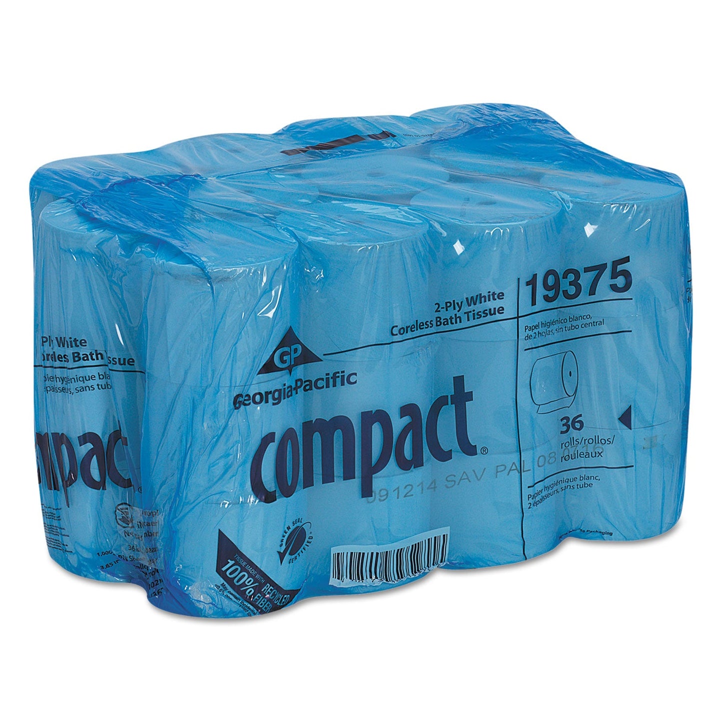 Georgia Pacific Coreless Bath Tissue, Septic Safe, 2-Ply, White, 1,000 Sheets/Roll, 36 Rolls/Carton