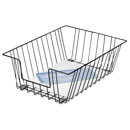 Fellowes Wire Desk Tray Organizer, 1 Section, Legal Size Files, 12" x 16.5" x 5", Black
