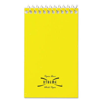 National Paper Blanc Xtreme White Wirebound Memo Pads, Narrow Rule, Randomly Assorted Cover Colors, 60 White 3 x 5 Sheets