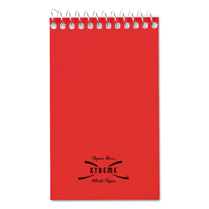 National Paper Blanc Xtreme White Wirebound Memo Pads, Narrow Rule, Randomly Assorted Cover Colors, 60 White 3 x 5 Sheets