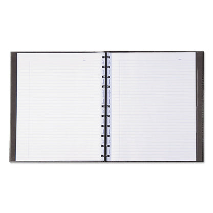 Blueline MiracleBind Notebook, 1 Subject, Medium/College Rule, Black Cover, 11 x 9.06, 75 Sheets