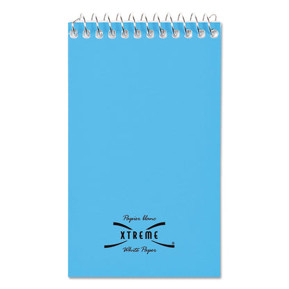 National Paper Blanc Xtreme White Wirebound Memo Pads, Narrow Rule, Randomly Assorted Cover Colors, 60 White 3 x 5 Sheets