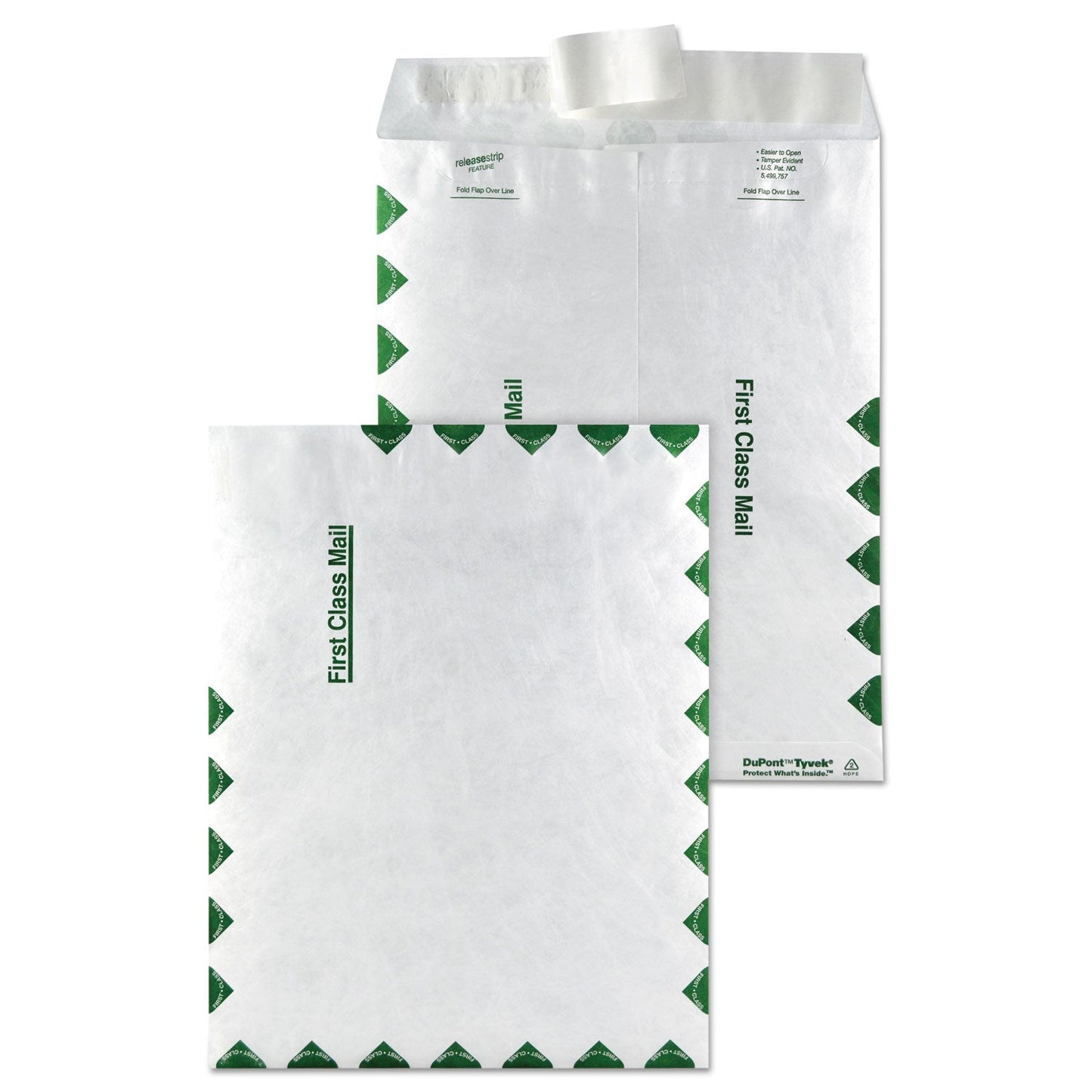 Survivor Lightweight 14 lb Tyvek Catalog Mailers, First Class, #10 1/2, Commercial Flap, Redi-Strip Closure, 9 x 12, White, 100/Box