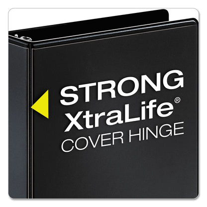 Cardinal Performer ClearVue Slant-D Ring Binder, 3 Rings, 5" Capacity, 11 x 8.5, Black