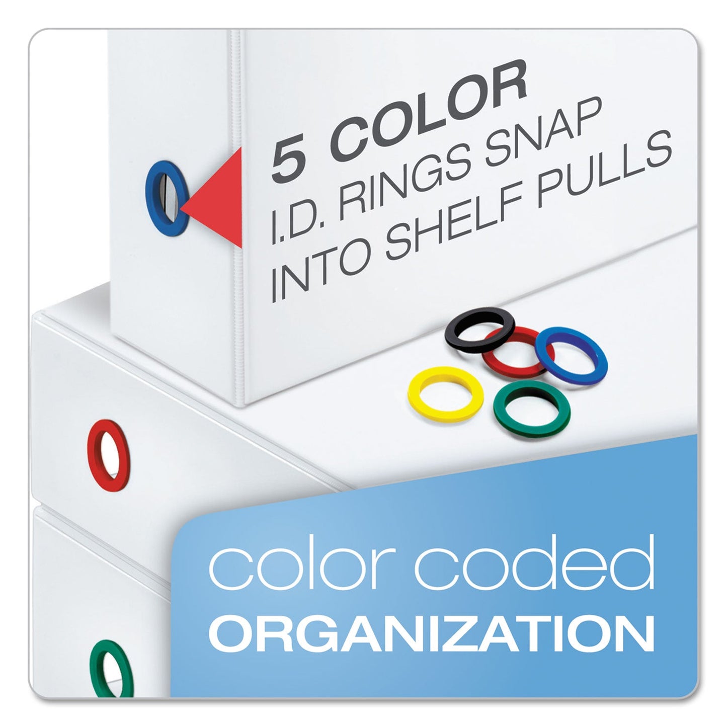 Cardinal FreeStand Easy Open Locking Slant-D Ring Binder, 3 Rings, 1" Capacity, 11 x 8.5, White