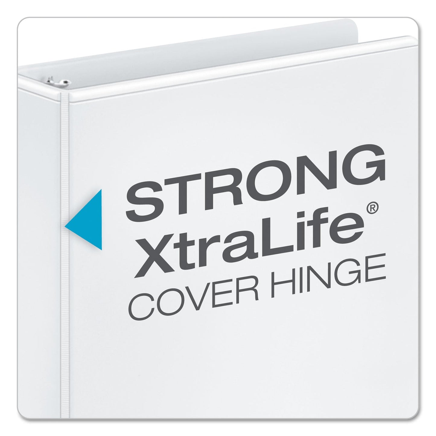 Cardinal Performer ClearVue Slant-D Ring Binder, 3 Rings, 5" Capacity, 11 x 8.5, White