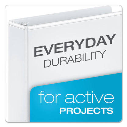 Cardinal Performer ClearVue Slant-D Ring Binder, 3 Rings, 1.5" Capacity, 11 x 8.5, White