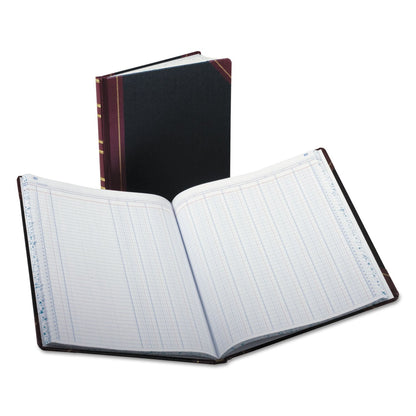 Boorum & Pease Extra-Durable Bound Book, Double-Page 12-Column Accounting, Black/Maroon/Gold Cover, 11.94 x 9.78 Sheets, 150 Sheets/Book