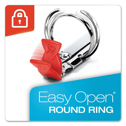 Cardinal Premier Easy Open ClearVue Locking Round Ring Binder, 3 Rings, 2" Capacity, 11 x 8.5, White