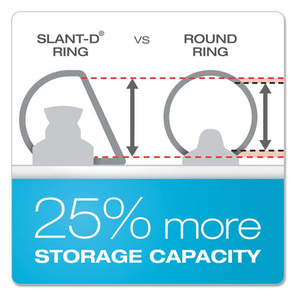 Cardinal ClearVue Slant-D Ring Binder, 3 Rings, 1" Capacity, 11 x 17, White