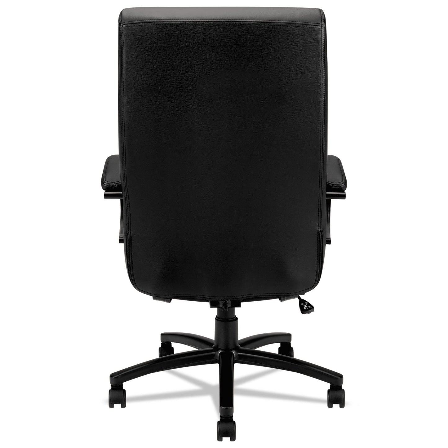 HON Validate Big and Tall Leather Chair, Supports Up to 450 lb, 18.75" to 21.5" Seat Height, Black