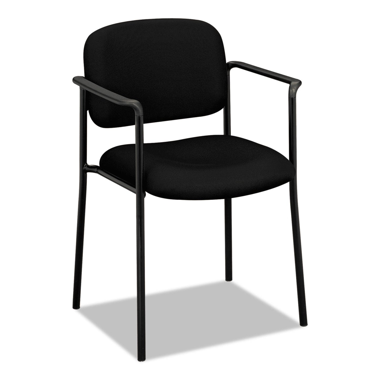 HON VL616 Stacking Guest Chair with Arms, Supports Up to 250 lb, Black