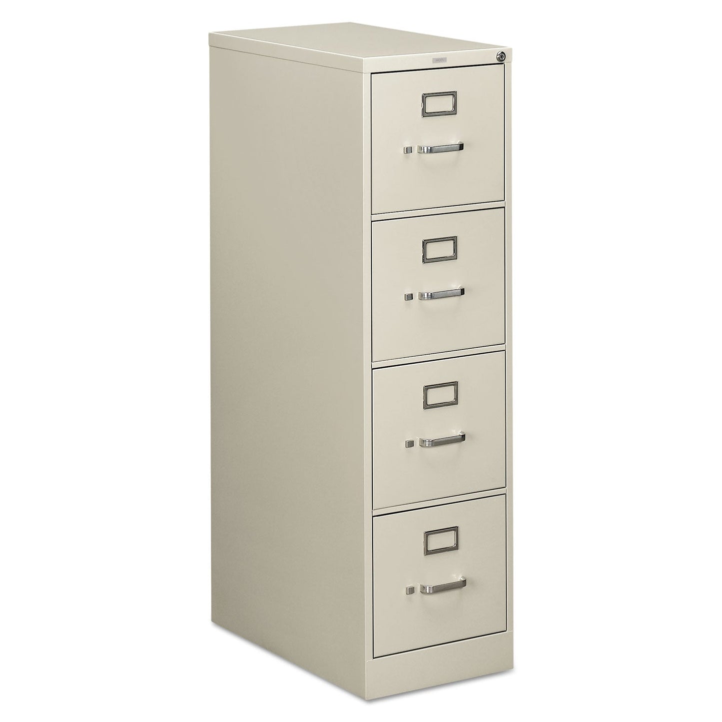 HON 510 Series Vertical File, 4 Letter-Size File Drawers, Light Gray, 15" x 25" x 52"