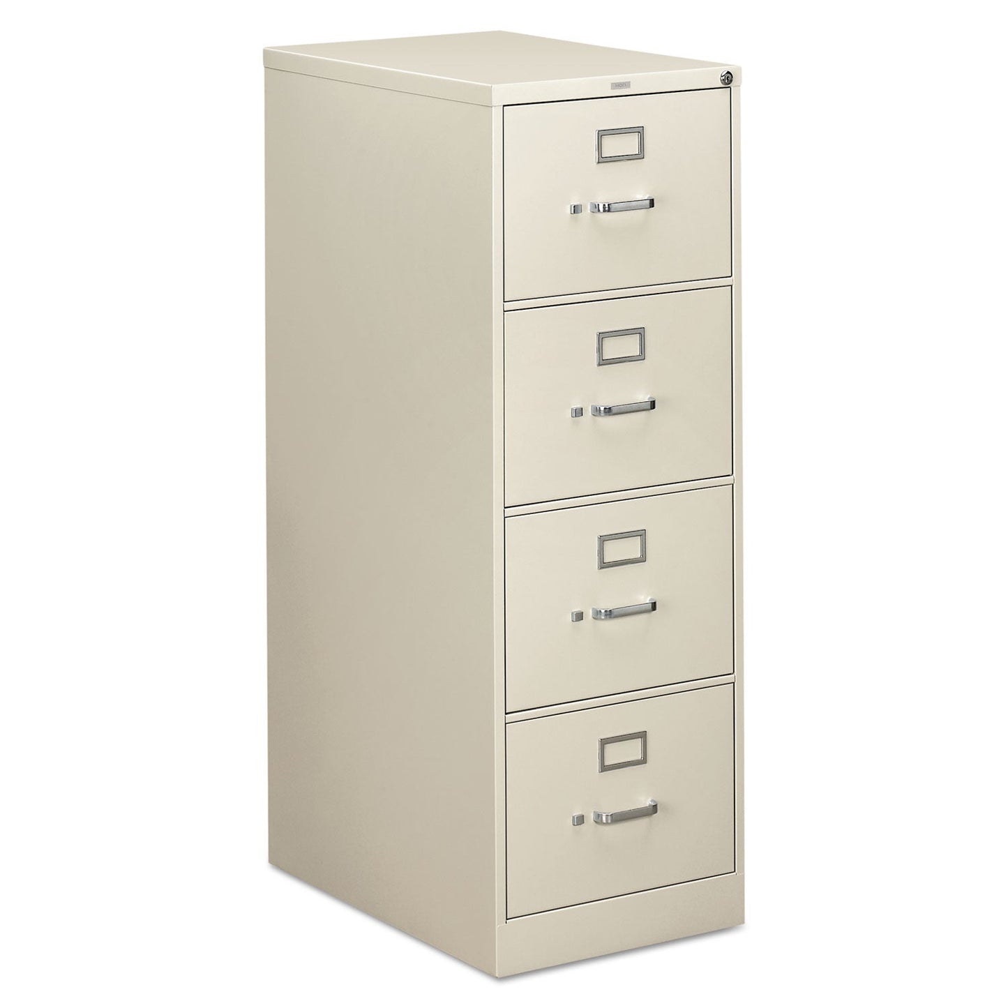 HON 310 Series Vertical File, 4 Legal-Size File Drawers, Light Gray, 18.25" x 26.5" x 52"