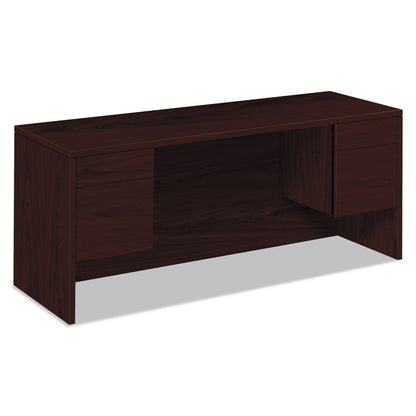 HON 10500 Series Kneespace Credenza With 3/4-Height Pedestals, 72w x 24d, Mahogany