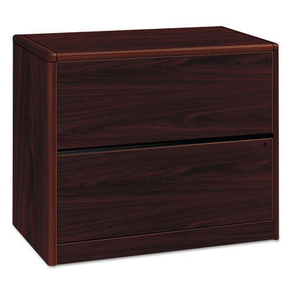 HON 10700 Series Locking Lateral File, 2 Legal/Letter-Size File Drawers, Mahogany, 36" x 20" x 29.5"