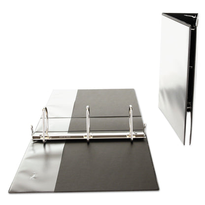 Universal Slant D-Ring View Binder, 3 Rings, 4" Capacity, 11 x 8.5, Black