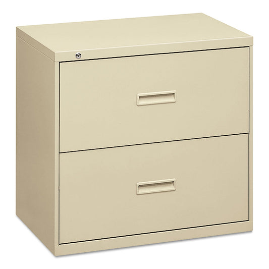 HON 400 Series Lateral File, 2 Legal/Letter-Size File Drawers, Putty, 30" x 18" x 28"