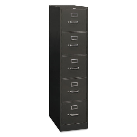 HON 310 Series Vertical File, 5 Letter-Size File Drawers, Charcoal, 15" x 26.5" x 60"