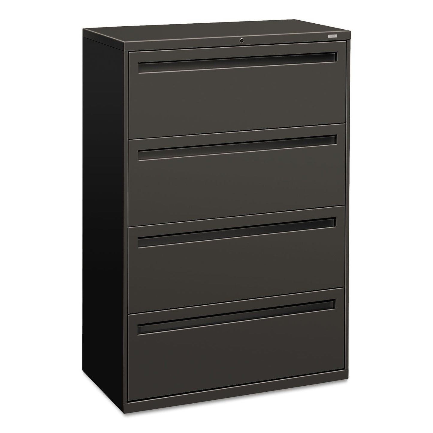 HON Brigade 700 Series Lateral File, 4 Legal/Letter-Size File Drawers, Charcoal, 36" x 18" x 52.5"