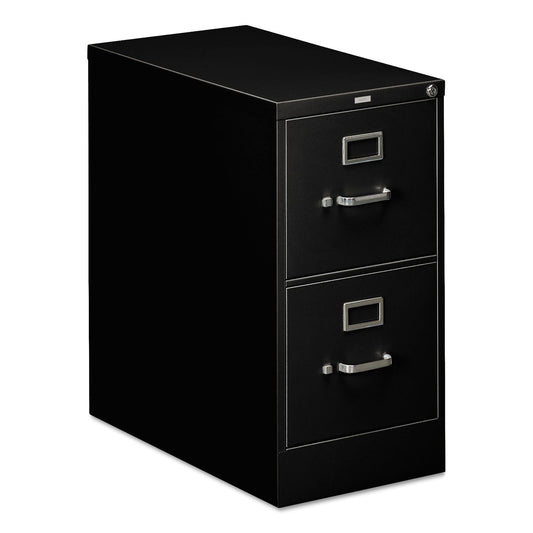 HON 310 Series Vertical File, 2 Letter-Size File Drawers, Black, 15" x 26.5" x 29"