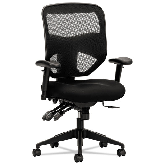 HON VL532 Mesh High-Back Task Chair, Supports Up to 250 lb, 17" to 20.5" Seat Height, Black