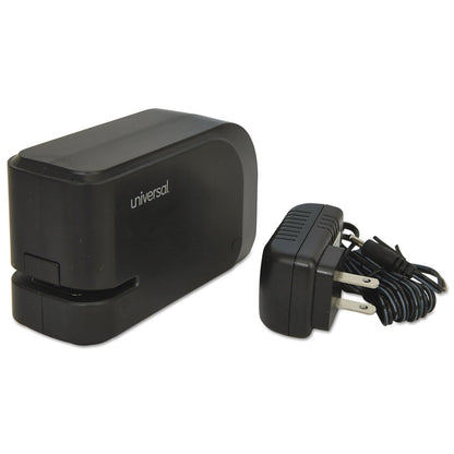 Universal Half-Strip Electric Stapler with Staple Channel Release Button, 20-Sheet Capacity, Black