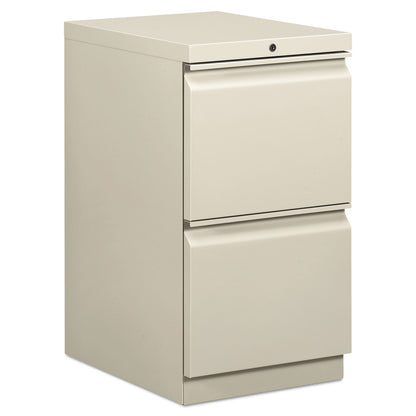 HON Brigade Mobile Pedestal, Left or Right, 2 Letter-Size File Drawers, Light Gray, 15" x 19.88" x 28"
